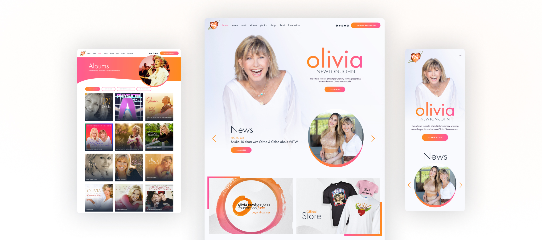 Olivia Newton-John Website